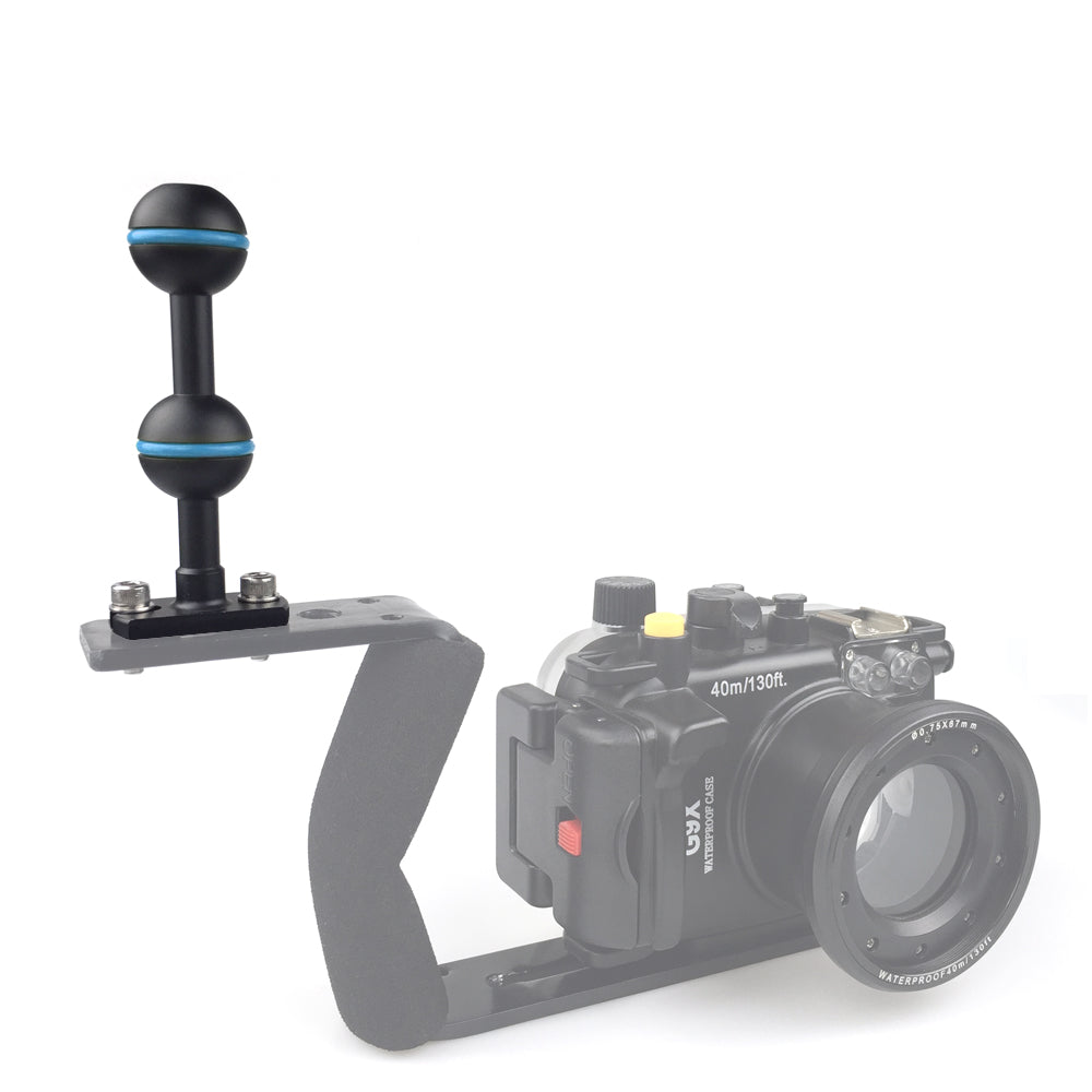 Sea frogs BH-6 3.5"Double ball Base Adaptor for Diving Photography Anti Corrosion Aluminum Alloy Underwater Diving