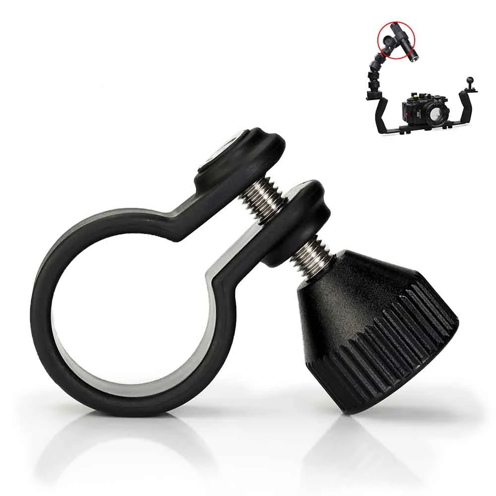 DH(1-10)diving torch Holder Diameter 20 to38mm Lamp Adjus table Screw Fixed Flash Stand Diving Sports Photograph